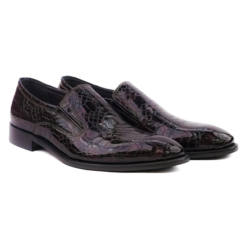 Patent Wine Moccasin