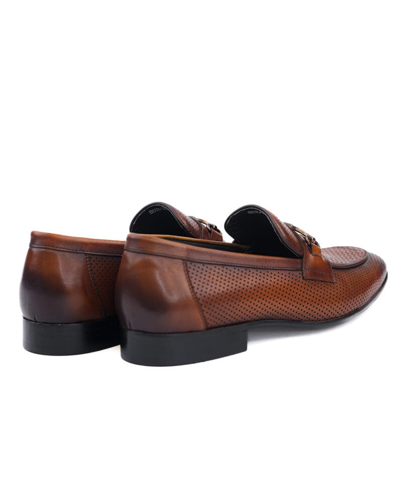 Perforated Buckled Slip - On Tan - Image 2