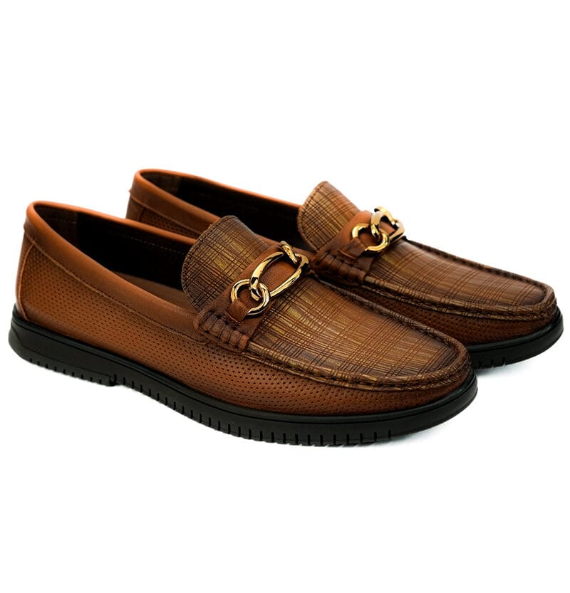 Classic Cheque Buckle Slip-On Tan