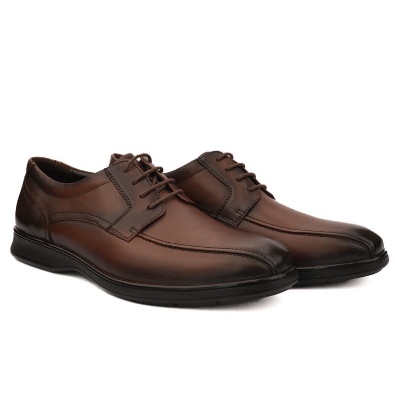 Wide Width Comfort Formal Lace-Up Brown