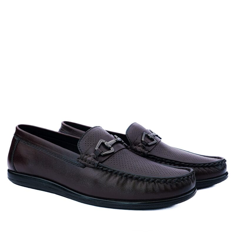 Casual Leather Loafers Brown