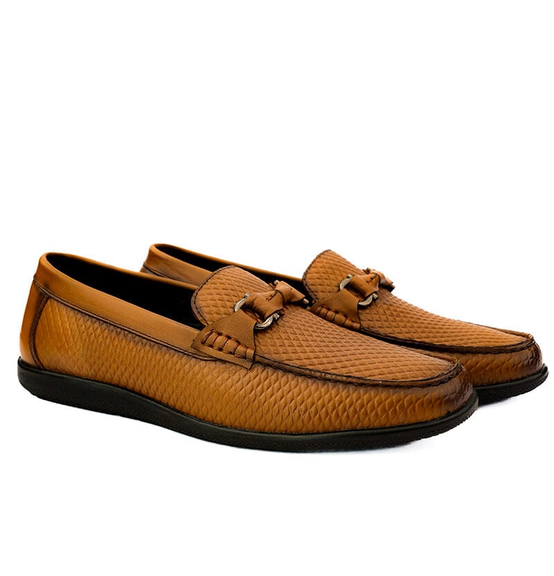 Comfort Casual Leather Loafers Tan