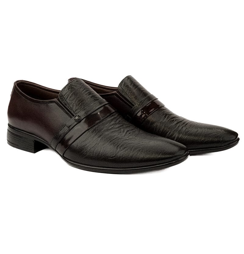 Crumpled Leather Moccasin Brown
