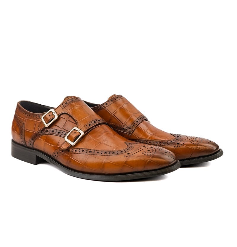 Double Monk Strape Tan