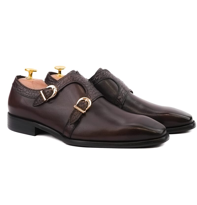 Double Monk Strap Brown