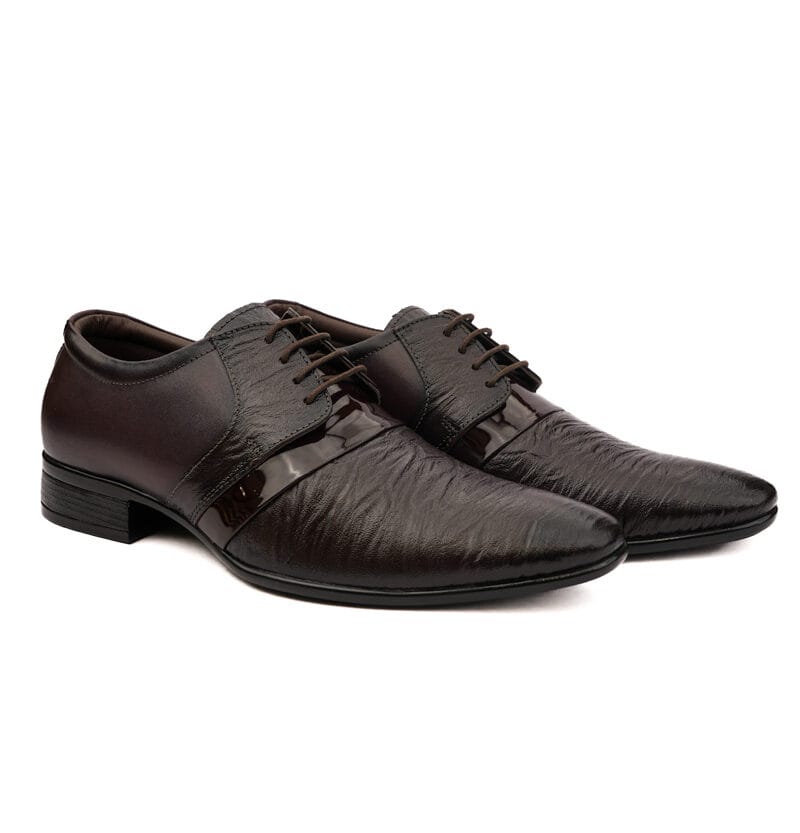 Formal Crumbar Leather Lassup shoes Brown