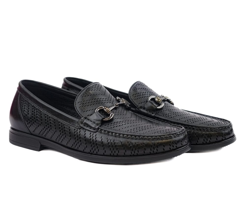 Laser Engrave Buckled Slip-On Black