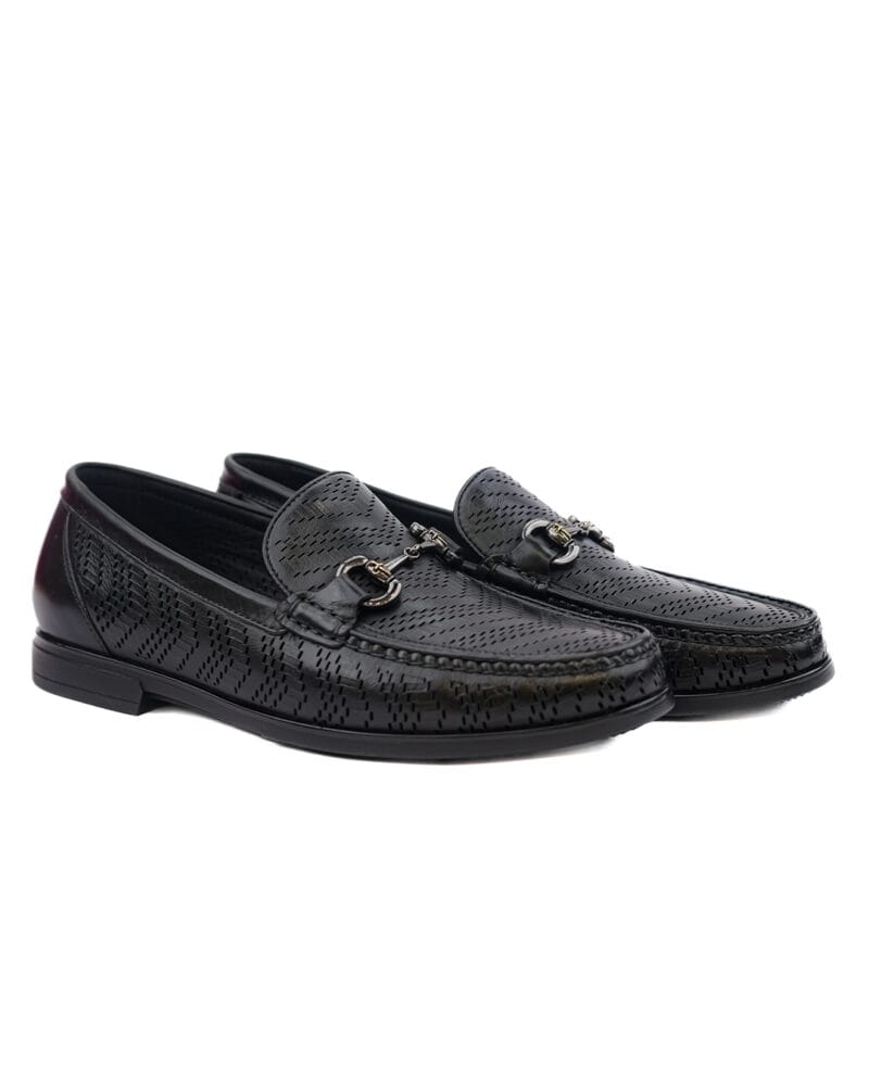 Laser Engrave Buckled Slip-On Black
