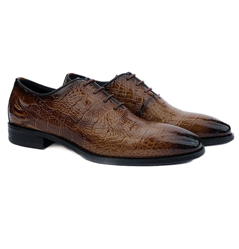 New Printed Tuxedo Shoe tan