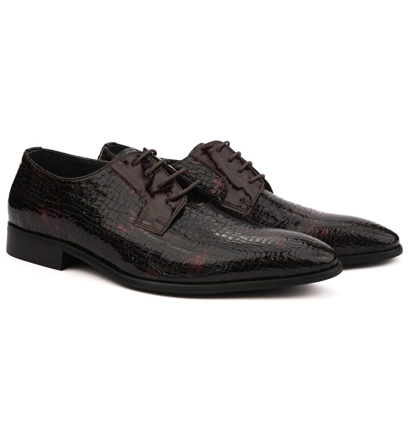 New Printed Tuxedo  Shoe wine