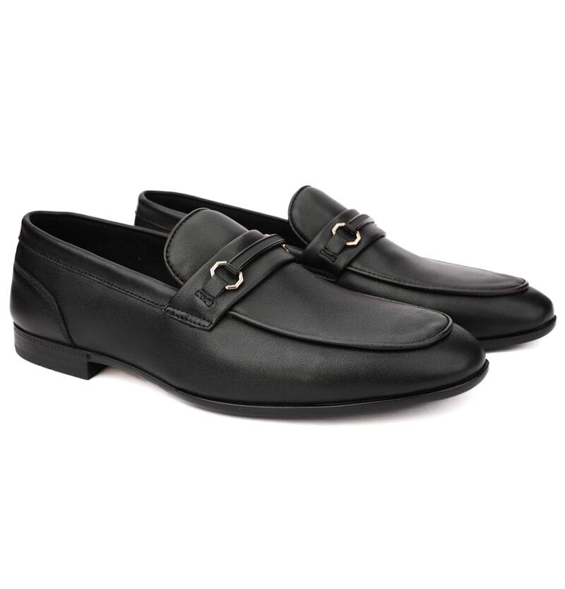 Pashmina Leather Penny Slip-On Black