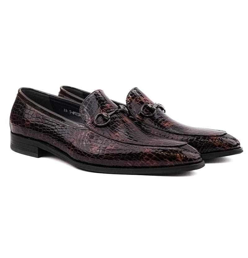 Patent Black Buckled Slip-On
