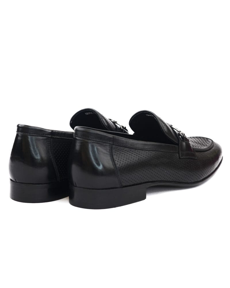 Perforated Buckled Slip-On Black - Image 2