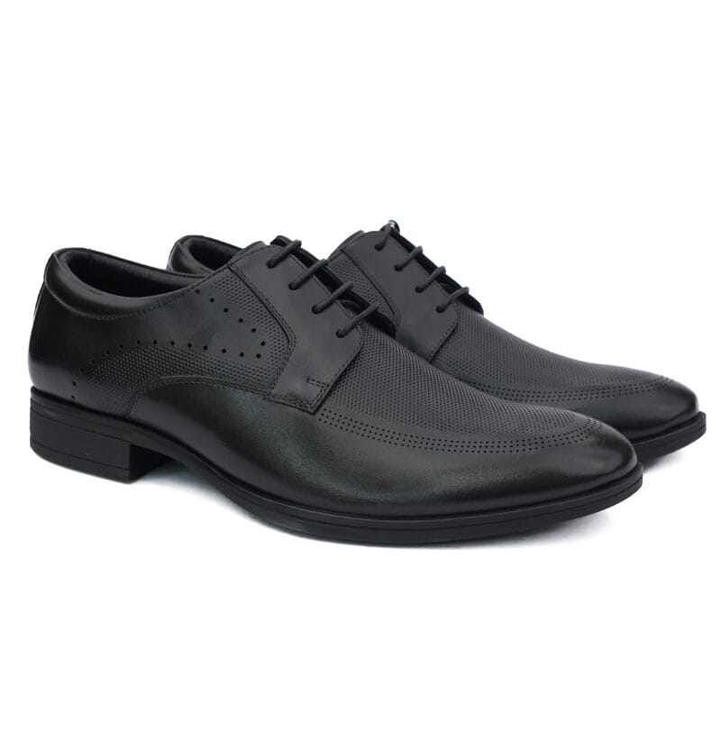 Perimun Formal Leather Lassup Black
