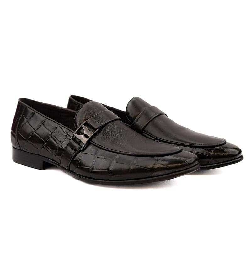 Texured Buckled Slip-On