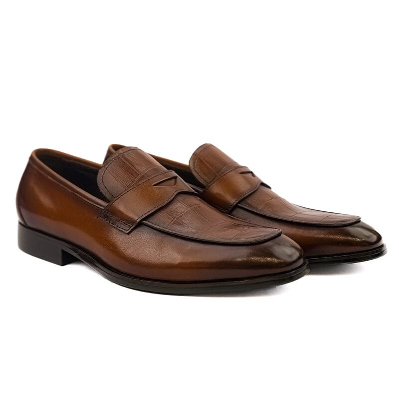 Texured Penny Slip-On Tan