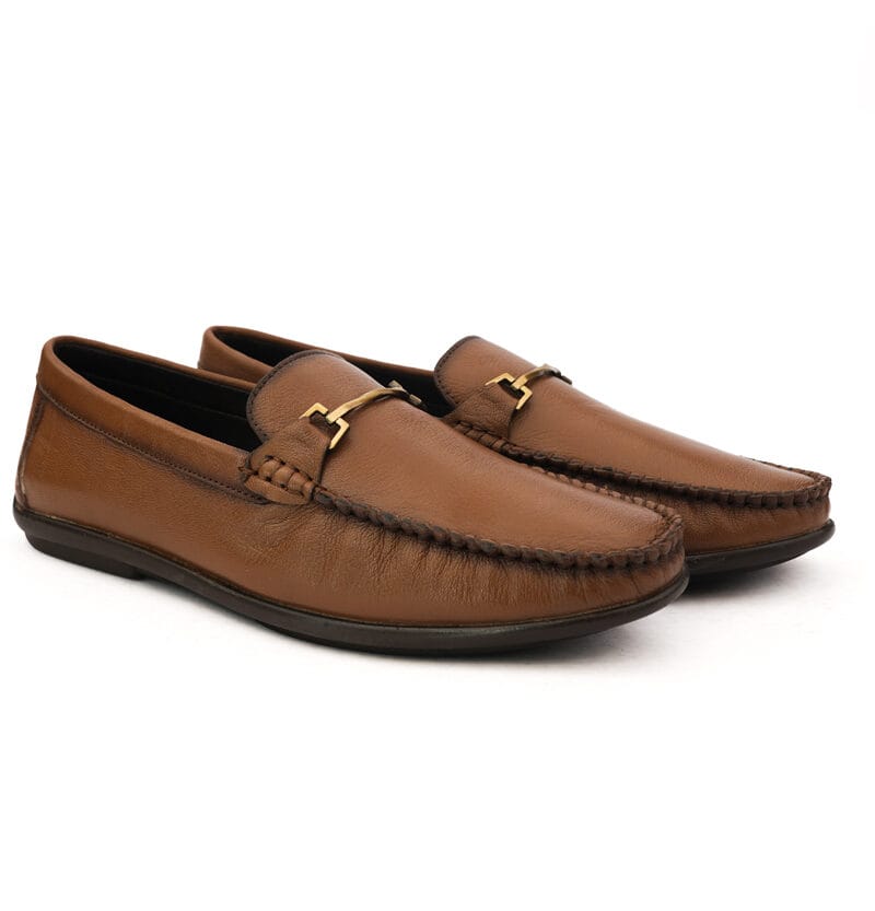 Comfort Casual Leather Loafers Tan