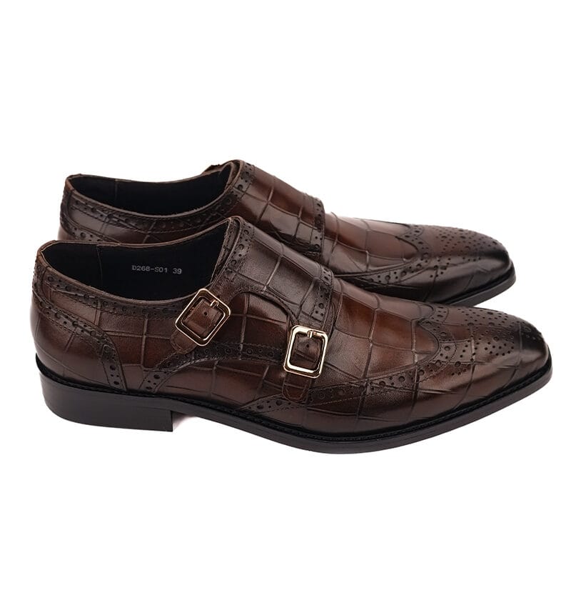 Double Monk Strap Brown