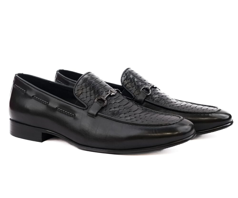 Hand Woven Buckled Slip-On Black