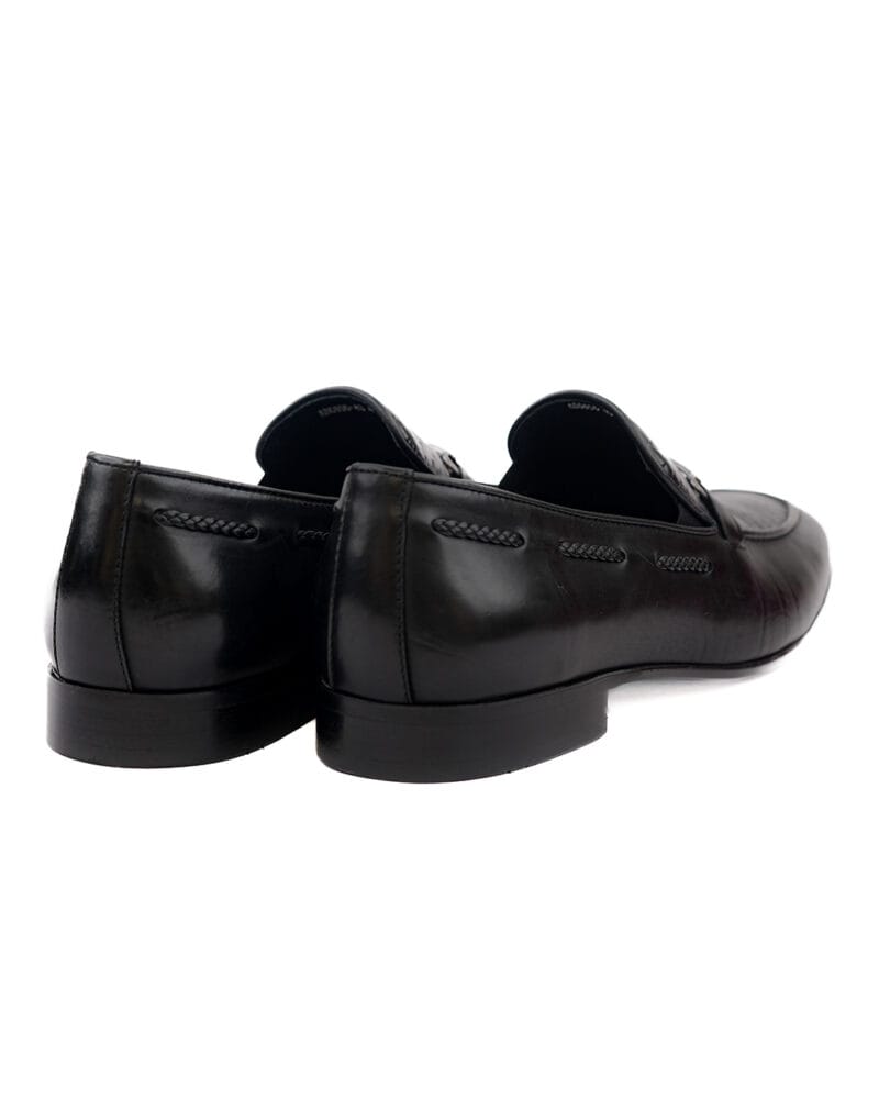 Hand Woven Buckled Slip-On Black - Image 2