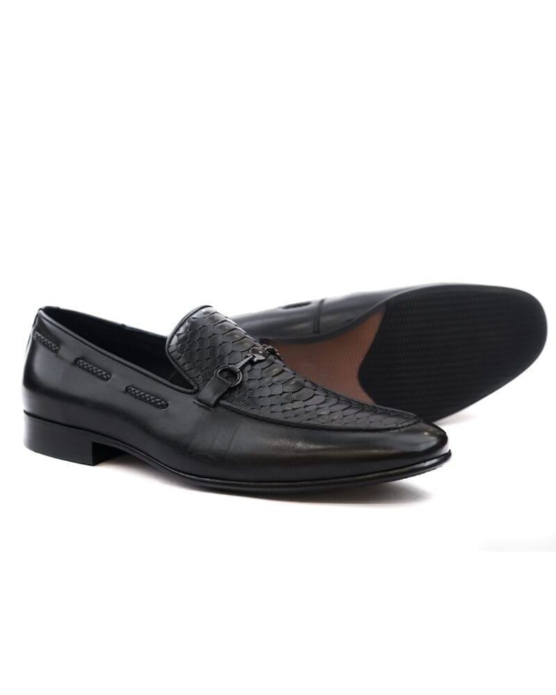 Hand Woven Buckled Slip-On Black - Image 3