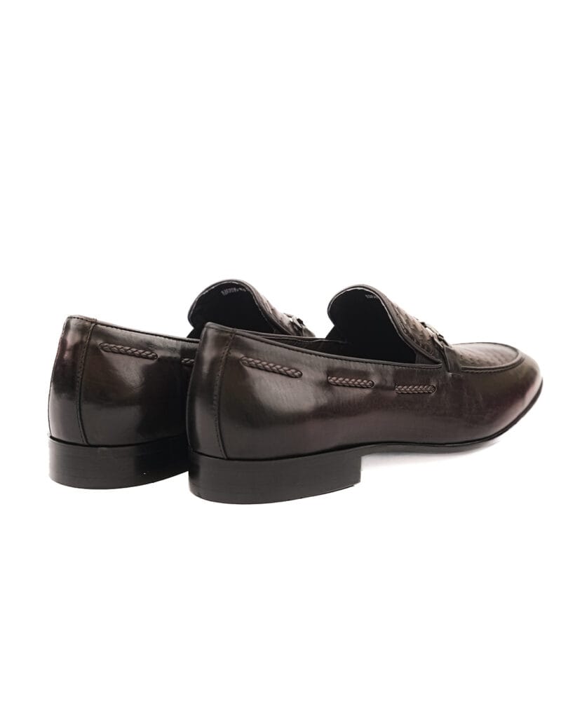 Hand Woven Buckled Slip-On Brown - Image 2
